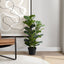 32" Tall, Artificial Plant, Fiddle Tree, Indoor, Faux, Fake, Floor, Greenery, Potted, Real Touch, Decorative - Green / Black