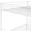 Metal Bunk Bed With Shelf And Guardrails
