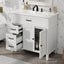 Bathroom Vanity With Sink, 2 Doors 2 Drawers, Freestanding Design