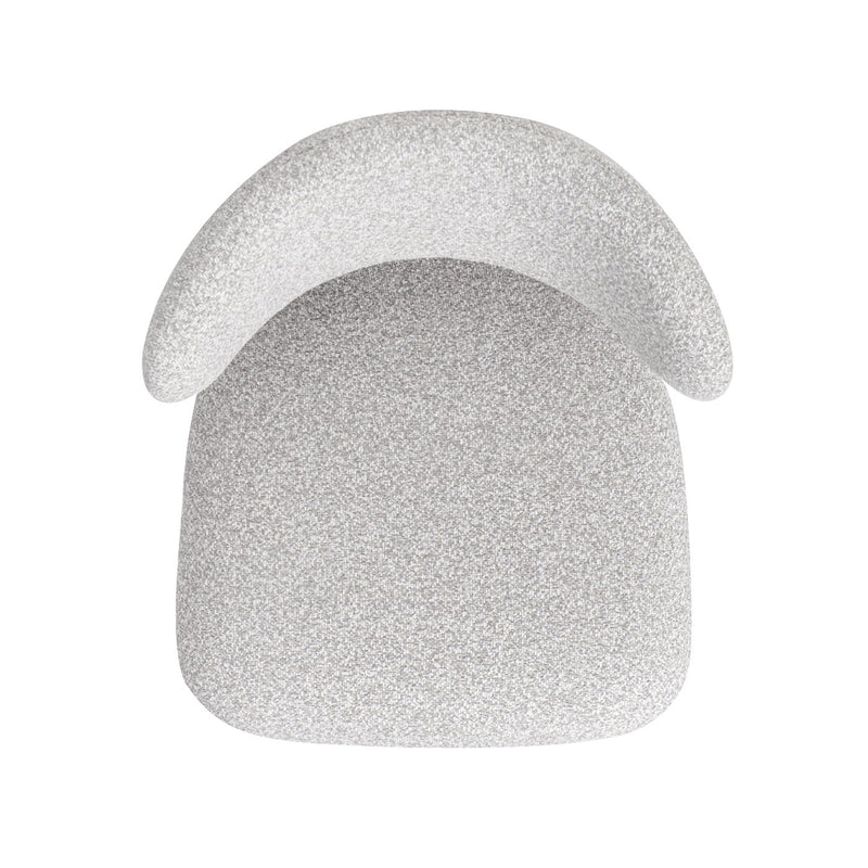 Locke - Silla de comedor tapizada moderna con estructura - Gris
