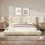Upholstered Platform Bed Frame With Tufted Headboard