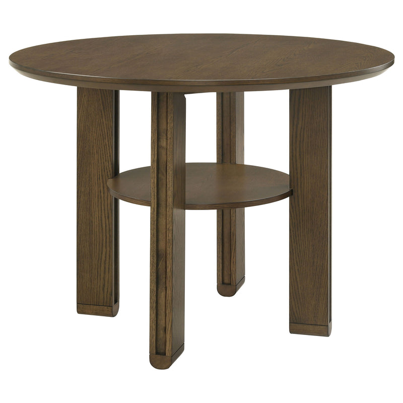 Crispin - Mesa de comedor a altura de barra redonda - Marrón