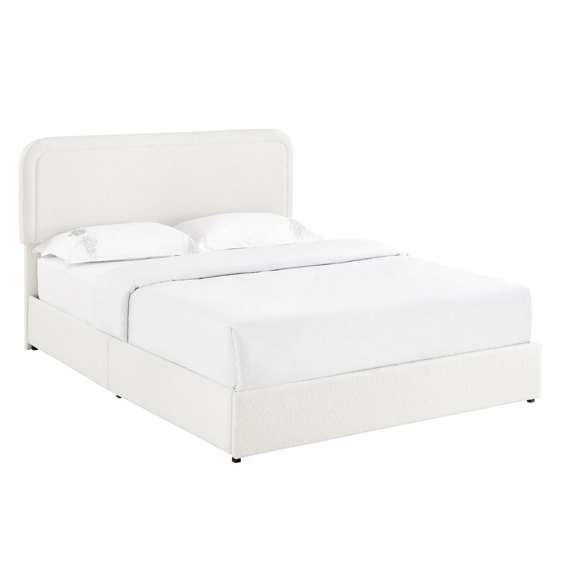 Liv - Cama plataforma tapizada con cajones patentada