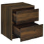 Geary - 2 Drawer Nightstand With LED Lights And USB Charging Ports