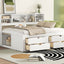 Daybed With 2 Bedside Cabinets, Upper Shelves And 4 Drawers