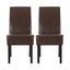 Contemporary Dining Chair With Rubberwood Legs (Set of 2)