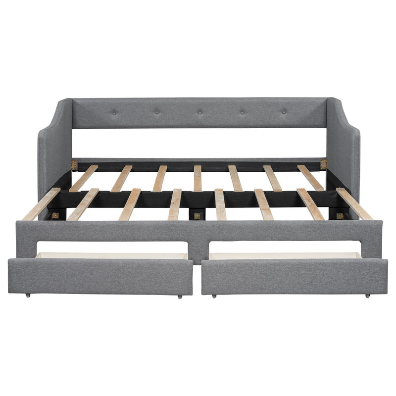 Upholstered Daybed With 2 Drawers