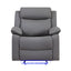 Blanche - Glider Recliner With LED, Pillow Top Arms