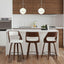 Cecina - Mid-Century Modern Fixed Height Counter Stool With Swivel And Round Footrest (Set of 2)