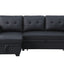 Upholstered Pull Out Sectional Sofa With Chaise