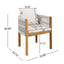 7 Piece Outdoor Dining Set With Table And Chairs - Beige / Teak / White