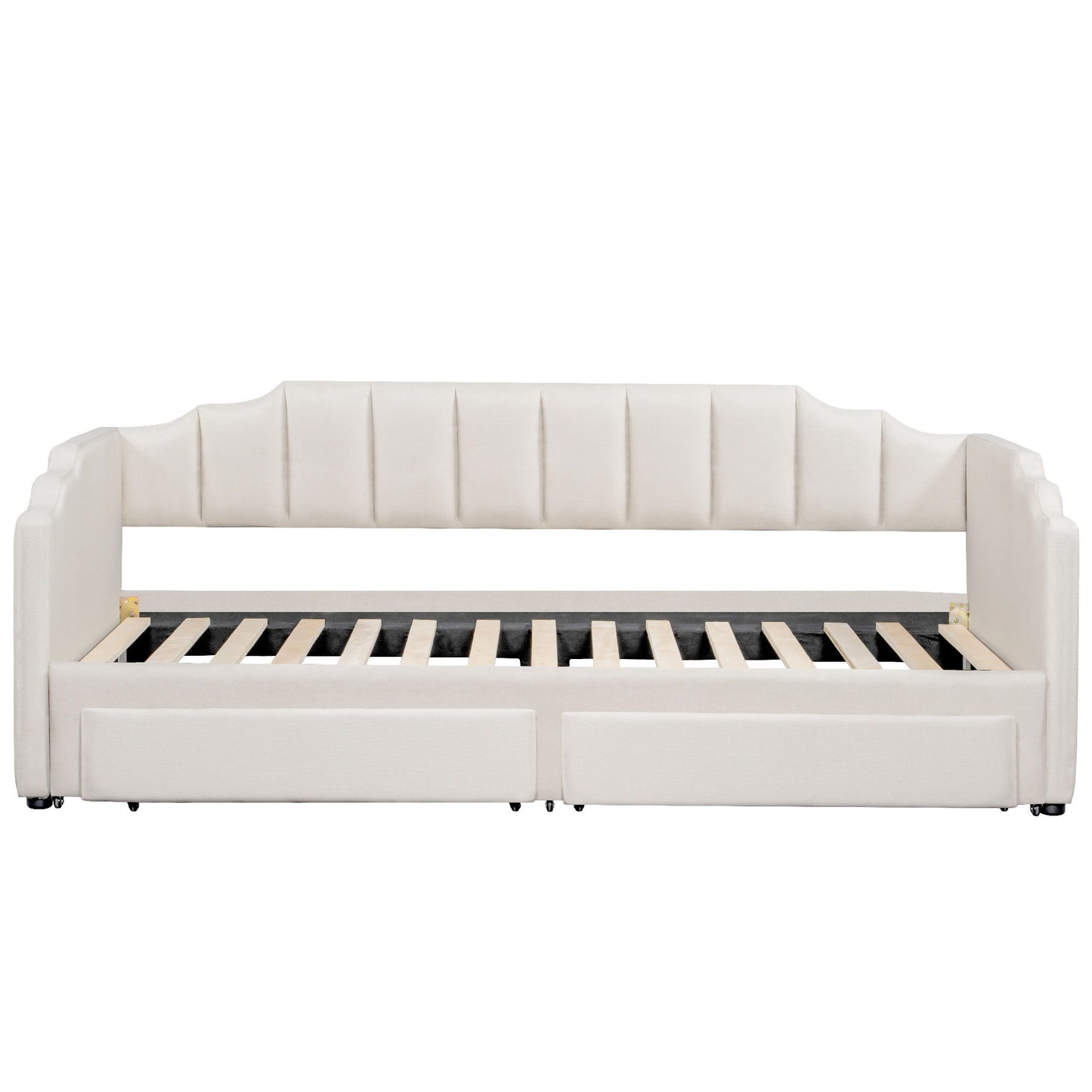 Extendable Daybed With LED Light And 2 Storage Drawers