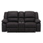 Reclining Console Loveseat - Black - Fabric