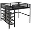 Loft Bed With 4 Tier Shelves And Storage