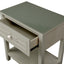 Dylan - Wooden End Side Table Nightstand With Glass Top And Drawer
