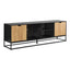 TV Stand, Storage Cabinet With Open And Closed Shelves, Console For Living Room - Black