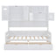 Daybed With All-In-One Cabinet And Shelf