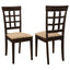 Lattice Back Dining Chair (Set of 2) - Brown
