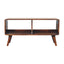 Curved Double Slot Media Unit - Dark Brown