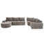 Modular Cloud Sectional Sofa Set, U-Shaped Upholstered Couch With Deep Seat