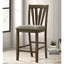 Maxine - Upholstered Counter Height Dining Side Chair (Set of 2) - Brown
