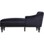 Velvet Chaise Lounge, Button Tufted Right Arm Facing Lounge Chair With Nailhead Trim For Living Room - Black