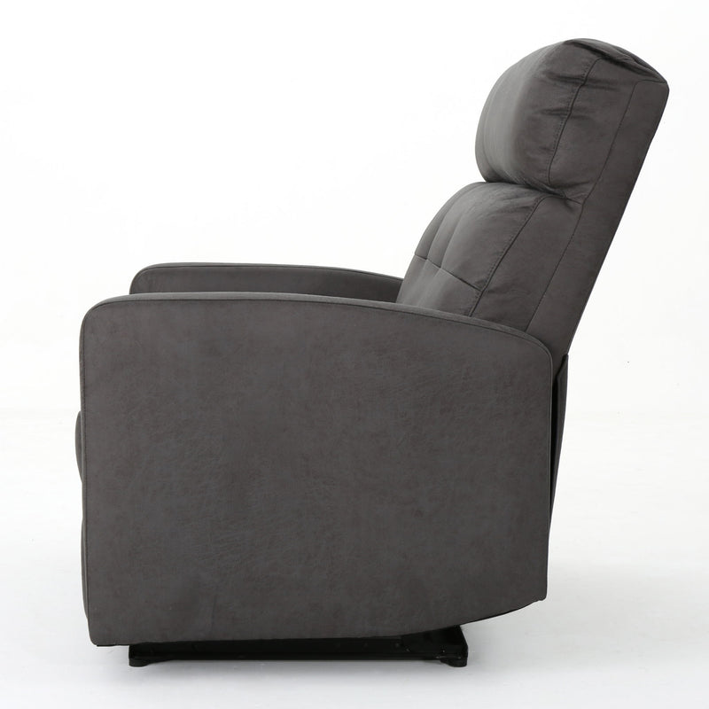 Alma - Contemporary Upholstered Loveseat Recliner - Slate