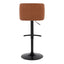 Toriano - Contemporary Adjustable Bar Stool With Rounded T Footrest (Set of 2)