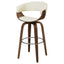 Swivel Bar Stool Elegant Design With Upholstery - Cream