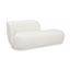 Aire - RAF Modern Rounded Chaise Lounge - Ivory White