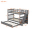 Stairway Bunk Bed & Storage And Guard Rail For Bedroom