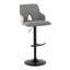 Stella - Contemporary Adjustable Barstool Stool With Swivel And Rounded T Footrest (Set of 2)