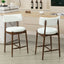 Mid Century Modern Counter Stools, Fabric Upholstered Chairs