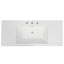 Vanity Top With 3 Faucet Holes, Rectangular Basin For Bathroom - White