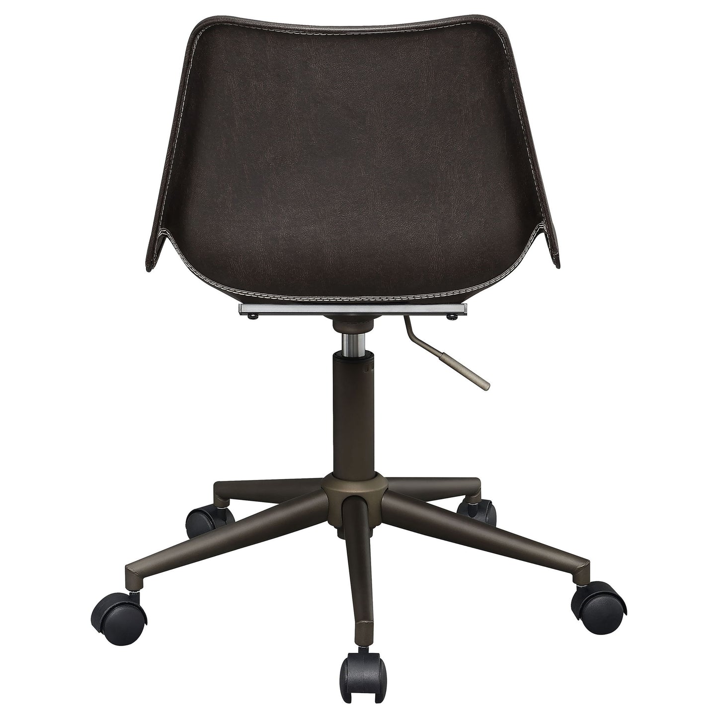 Ralston - Upholstered Adjustable Office Desk Chair With Ergonomic Design - Brown