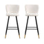 Modern Style Barstool, Tipped Ends, Suitable For Various Decoration Styles - White