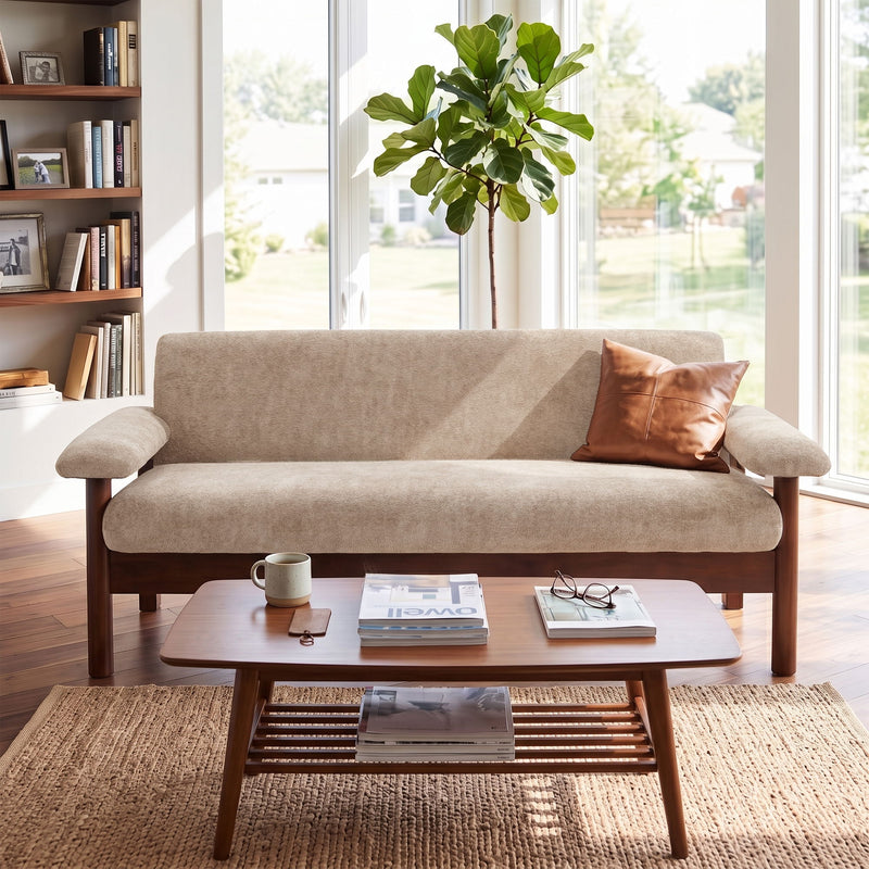 Modern Sofa Couch With Pillow Top Arms