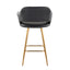 Margarite - Contemporary Fixed Height Counter Stool With Footrest (Set of 2) With Square