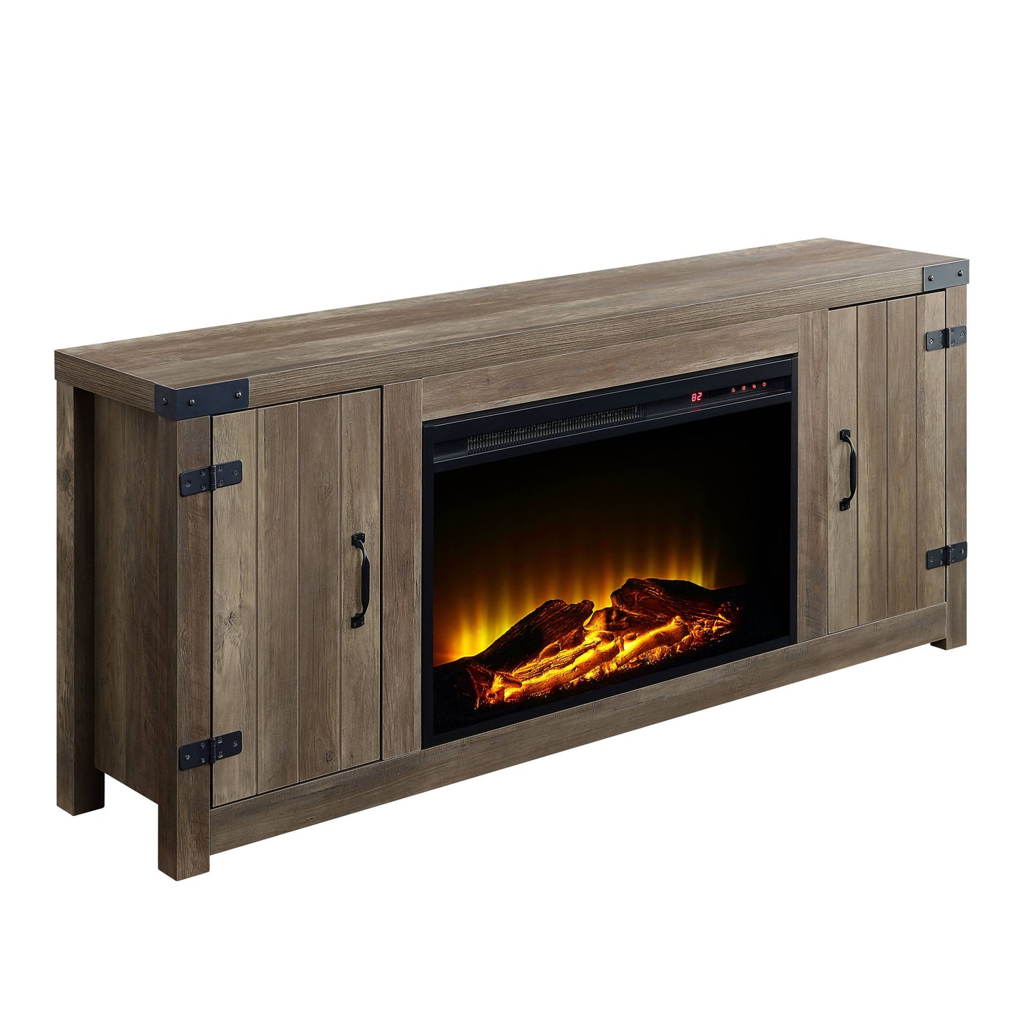 Tobias - Fireplace - Oak / Rustic