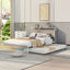 Platform Bed Frame With Trundle, USB Ports And Slat Support, No Box Spring Needed