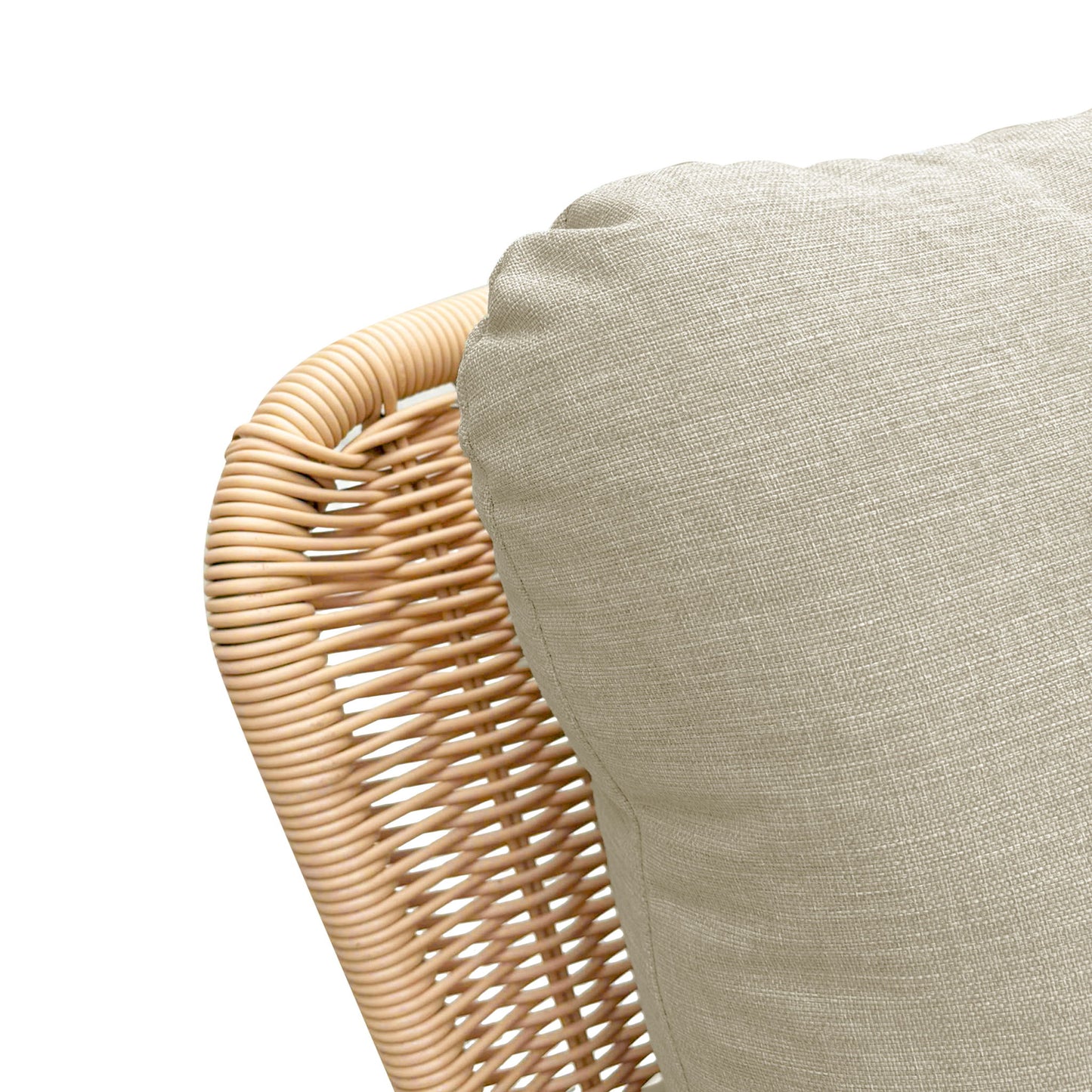 Contemporary Minimalist Wicker Rocking Chair With Soft Cushions And Durable Wooden Frame