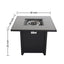 Powder Coated Fire Pit With Top - Black