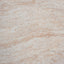 Outdoor / Indoor Lightweight Concrete Side Table, Hexagonal Round Travertine Accent Table - Beige