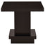 Mbala - Square Pedestal End Table - Cappuccino