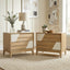 Japandi 2 Drawer Nightstand With Geometric Design