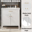 Bathroom Vanity With Sink, Soft Close Doors And Adjustable Shelf