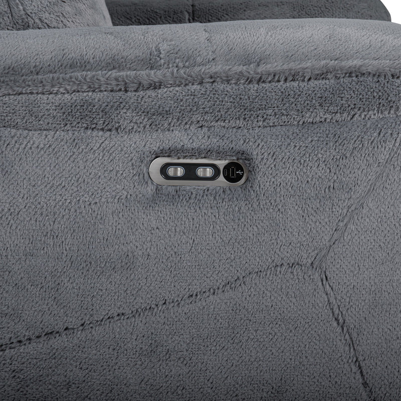 Teddy - Recliner With Power Headrest & Footrest - Gray