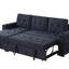 Ashlyn II - 84"W Woven Fabric Reversible Sleeper Sectional Sofa with Storage Chaise