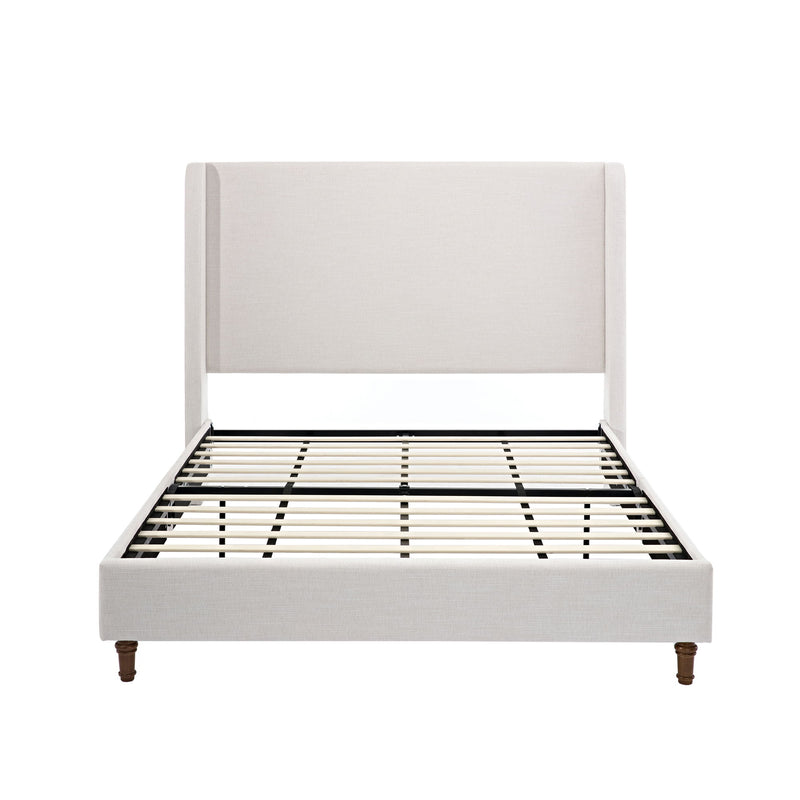 Harper - Cama tapizada con cabecero alto / Cabecero alto / Elegancia sencilla / No necesita somier