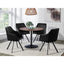 Sloped Arm Swivel Chair - Black